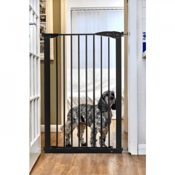 Callowesse Extra Tall Pet Gate 75-82cm Pressure - Black 110cm High