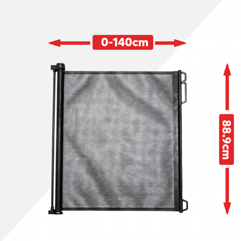 Callowesse Air Retractable Stair Gate 0-140cm - Black - Image 8
