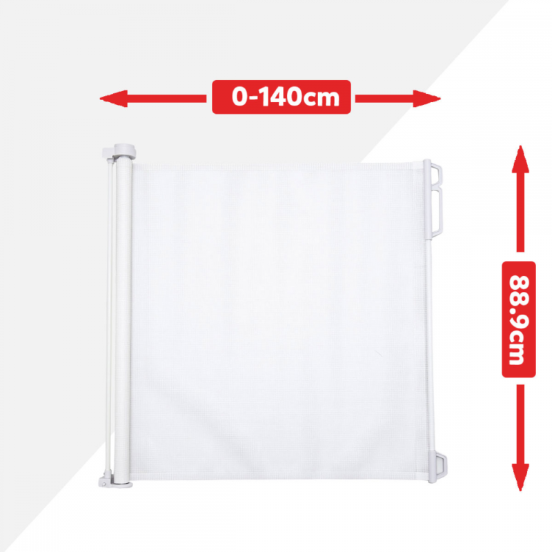 Callowesse Air Retractable Stair Gate 0-140cm - White - Image 7