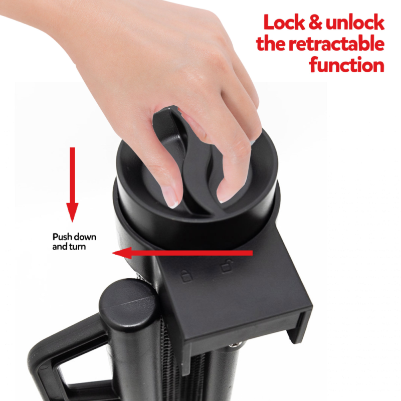 Callowesse Air Retractable Stair Gate 0-140cm - Black - Image 9