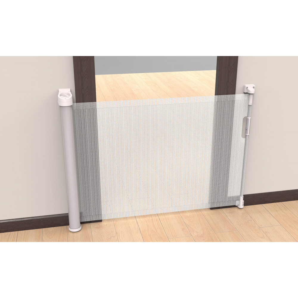 Callowesse Retractable Mesh Stair Gate 0-130cm 2 Pack Grey 