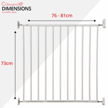 Callowesse Screwfit Metal Stair Gate Dimensions