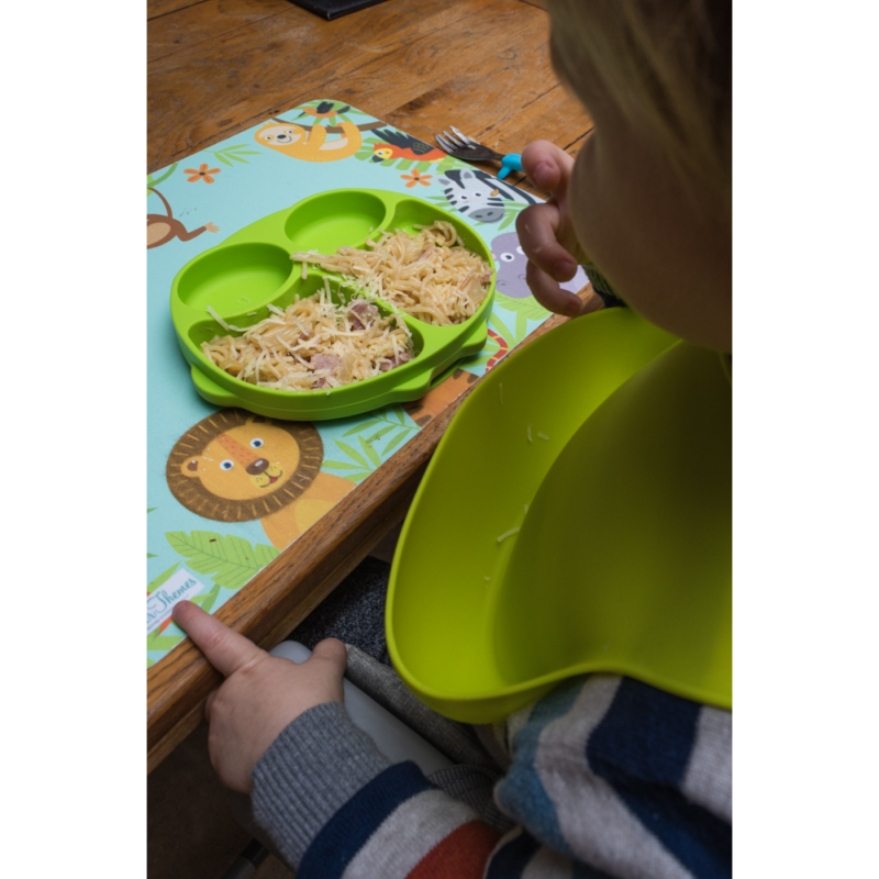 Callowesse Animal Silicone Plate – Green Owl food