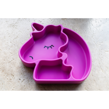 Callowesse Animal Silicone Plate – Pink Unicorn 3