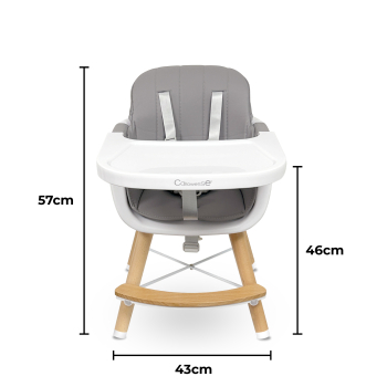 Callowesse elata Booster seat with Dimensions