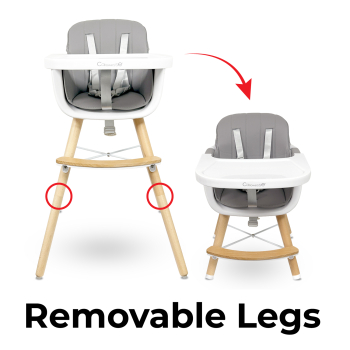 Elata highchair with removed legs