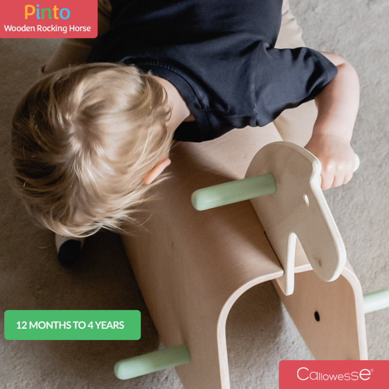 Callowesse Pinto Wooden Rocking Horse - Image 3