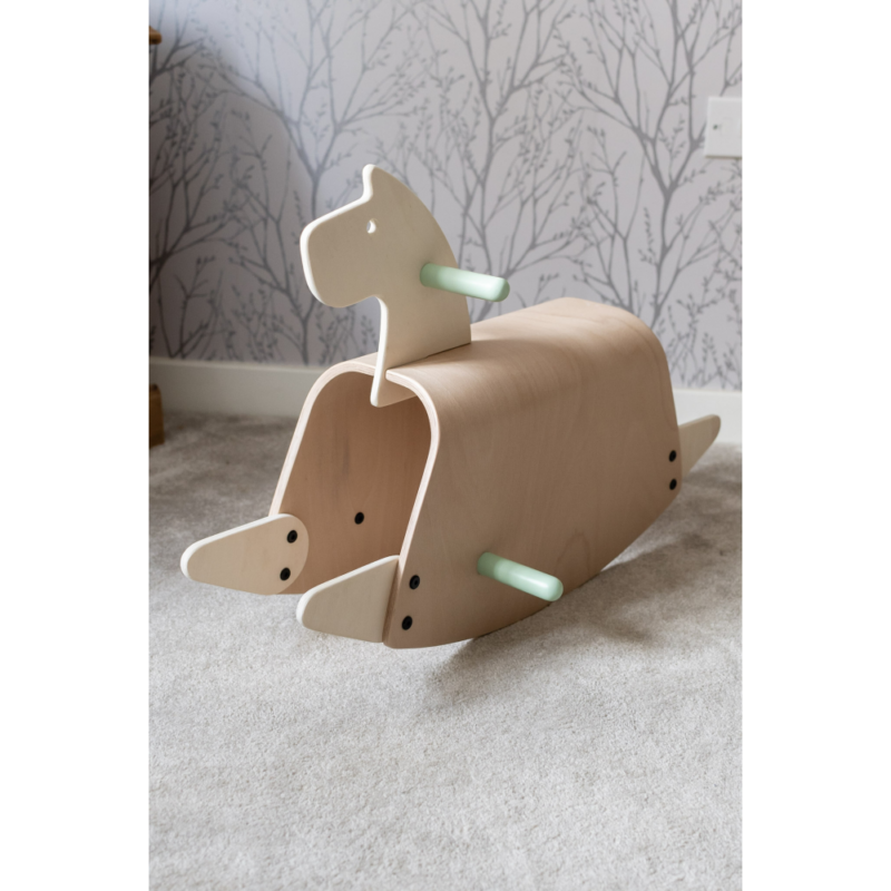 Callowesse Pinto Wooden Rocking Horse - Image 7