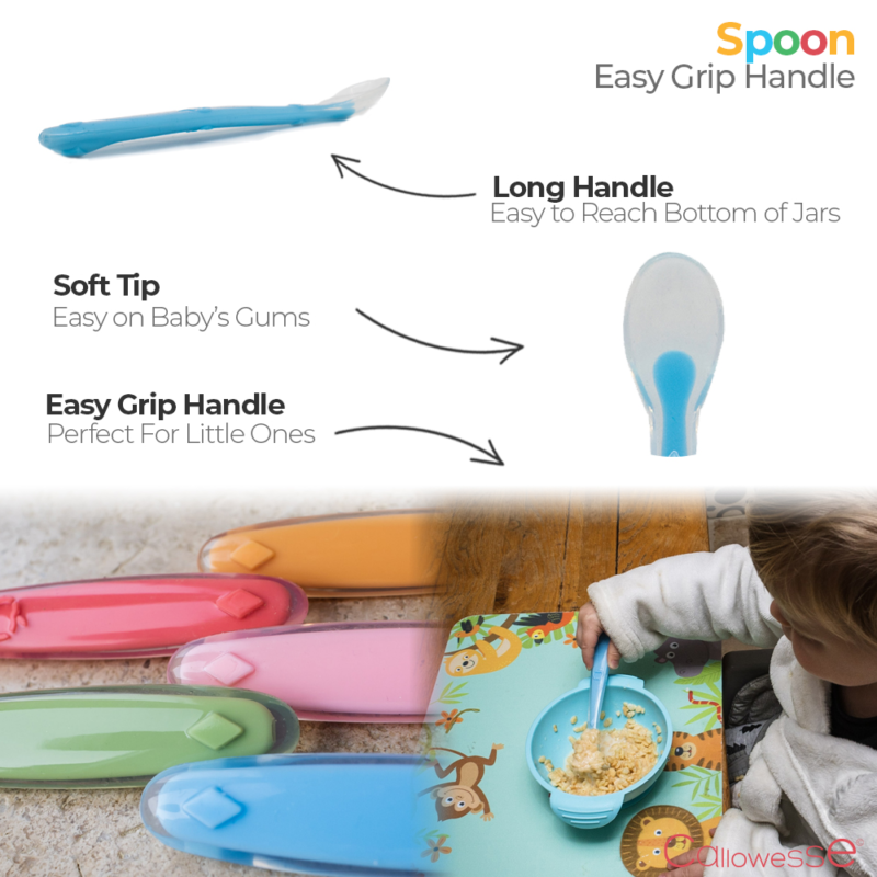 Callowesse Silicone Spoon Easy-Grip-Handle