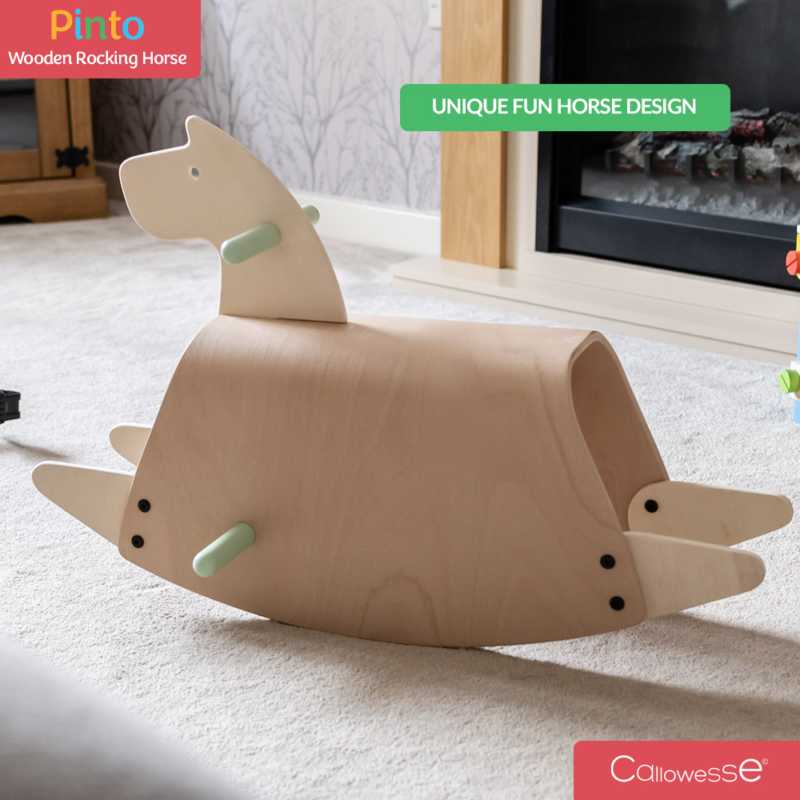 Callowesse Pinto Wooden Rocking Horse - Image 4