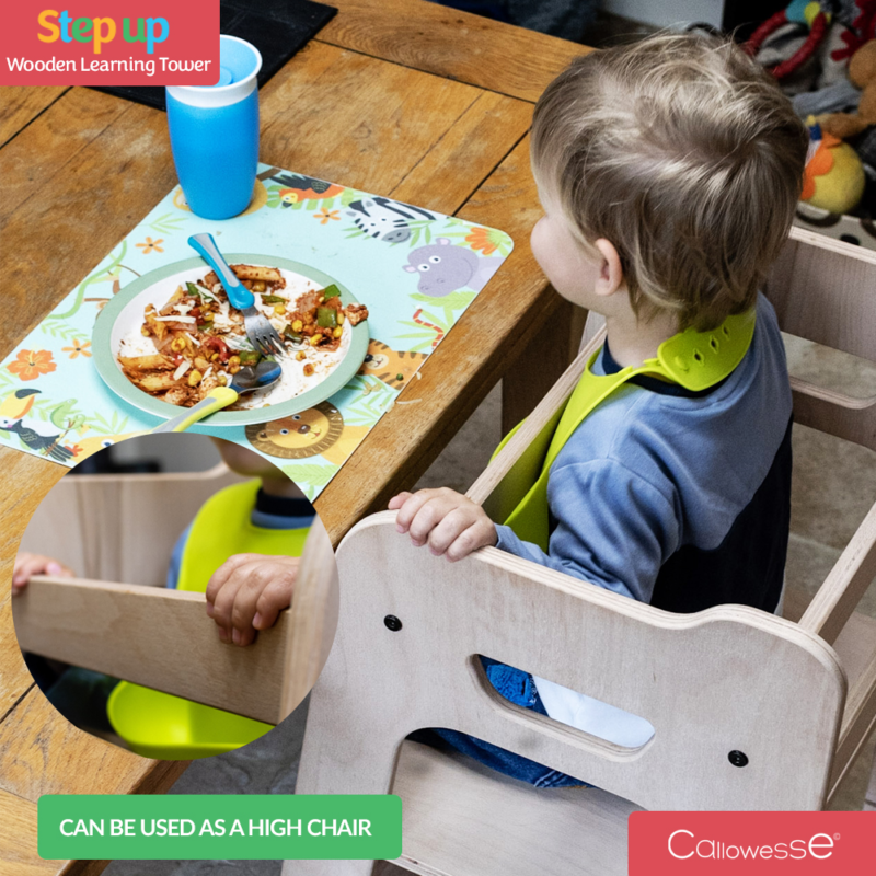 Callowesse Step-Up Wooden Learning Tower – Kitchen Helper for Toddlers - Image 6