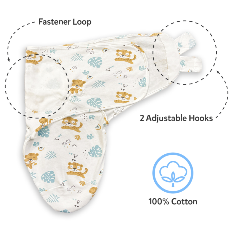 Callowesse Newborn Baby Swaddle - 0-3 Months - Curious Cubs - Image 8