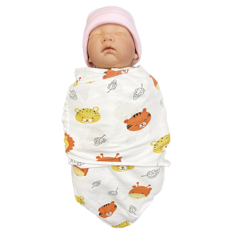 Callowesse Newborn Baby Swaddle - 0-3 Months - Safari Friends - Image 3
