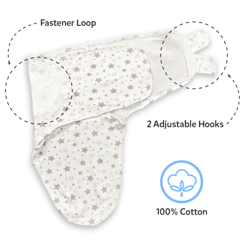 Callowesse Newborn Baby Swaddle - 0-3 Months - Starry Night - Image 8