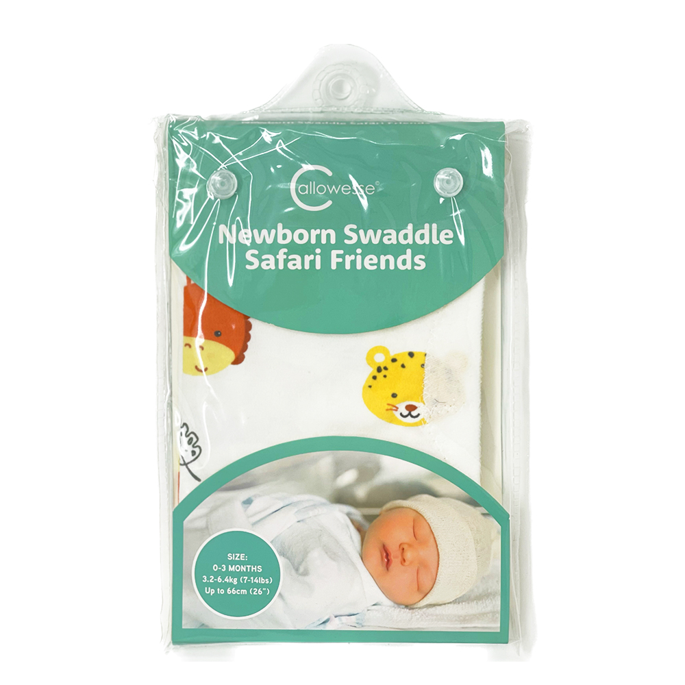 Callowesse Newborn Baby Swaddle - 0-3 Months - Bunny Buddies